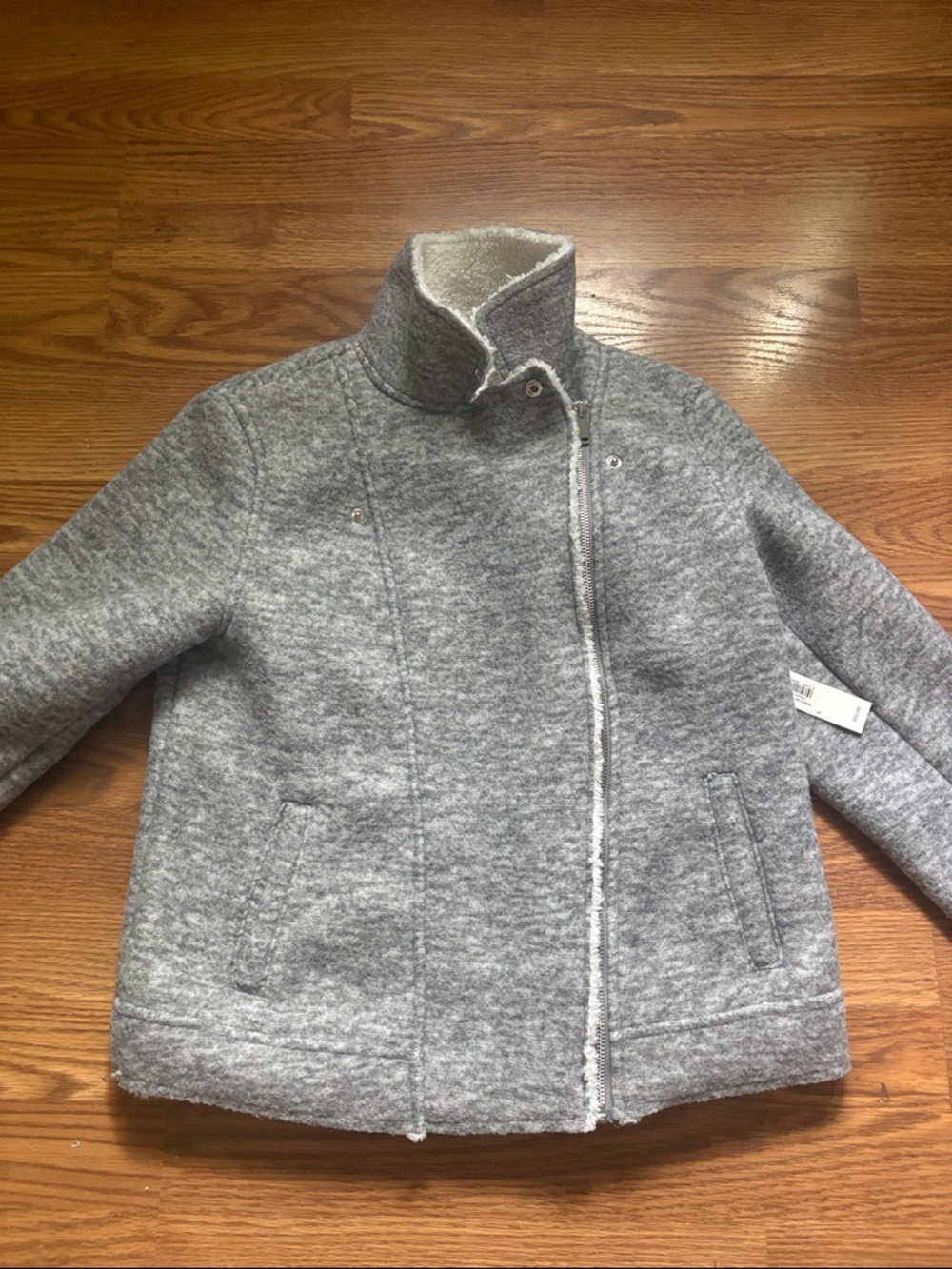 Old Navy Gray Women's Sherpa-Lined Jacket